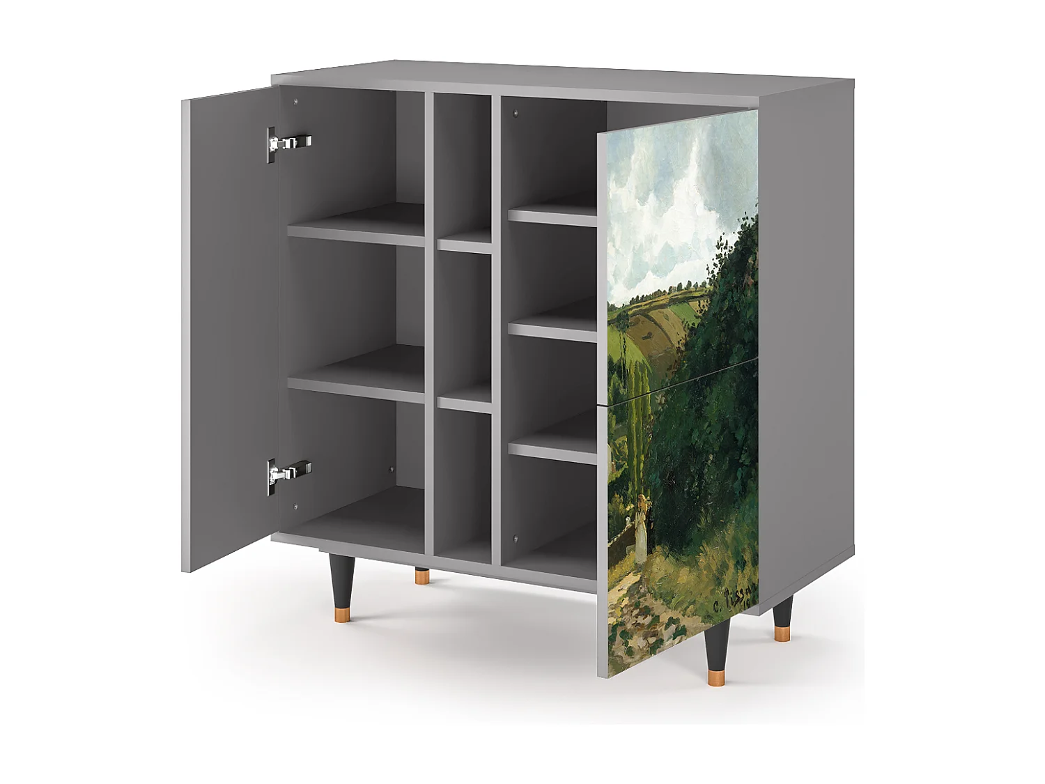 Kredens - 94х96х41 cm - BS5 - Jalais Hill by Pissarro, Szary