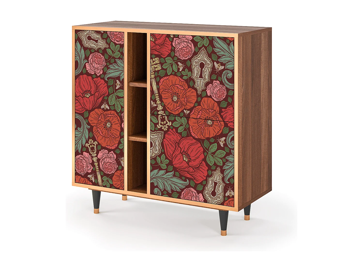 Buffet - 94х96х41 cm - BS5 - Poppy Garden, Noyer