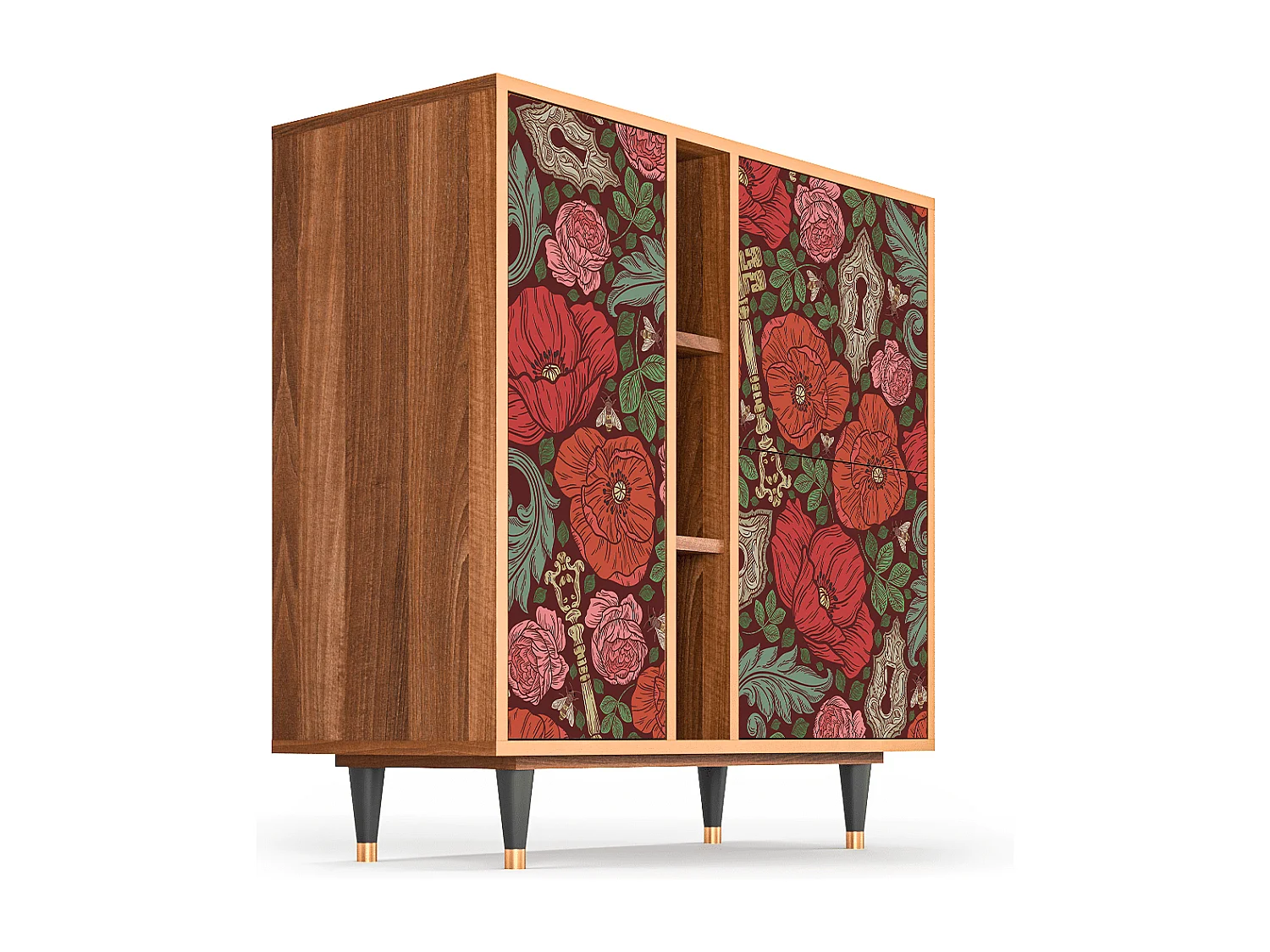 Credenza - 94х96х41 cm - BS5 - Poppy Garden, Noce