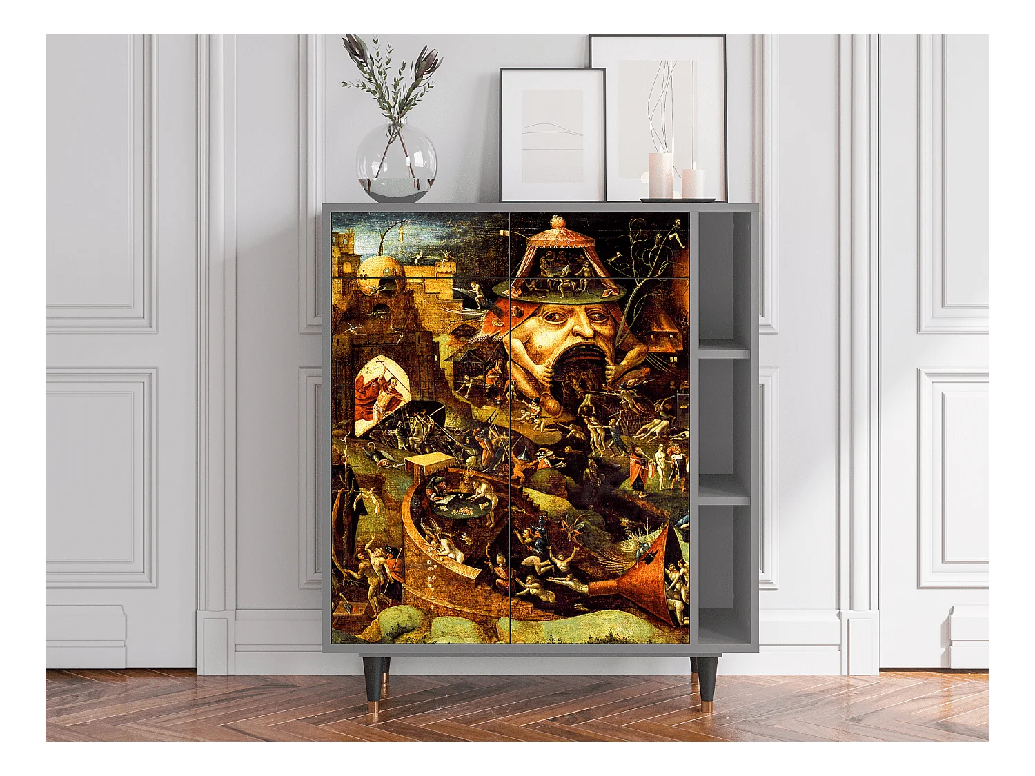 Kredens - 96х110х41 cm - BS6 - Christ in Limbo, Szary
