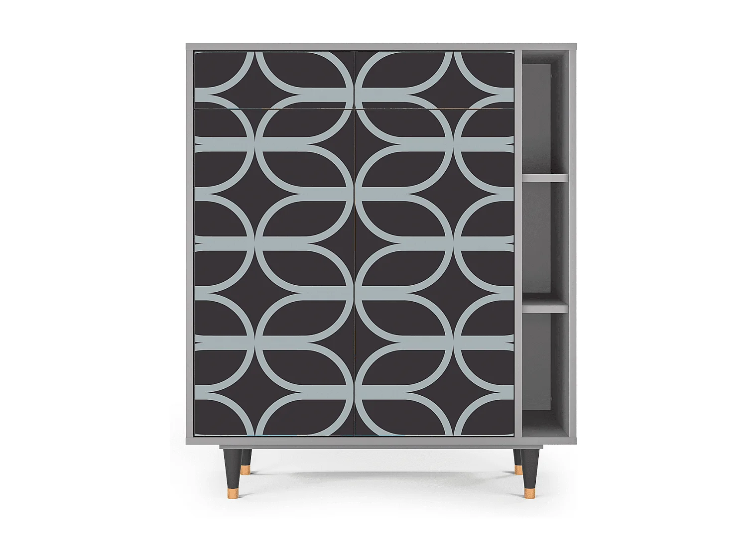 Aparador - 96х110х41 cm - BS6 - Braided Blue, Cinza