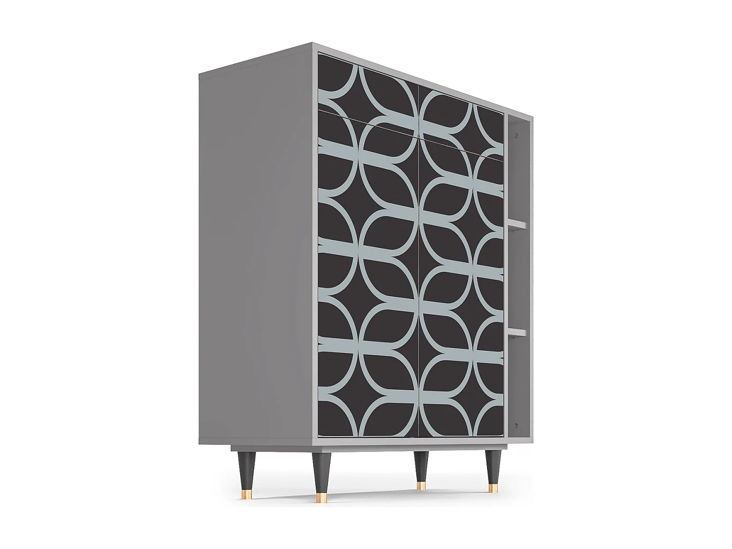 Buffet - 96х110х41 cm - BS6 - Braided Blue, Gris