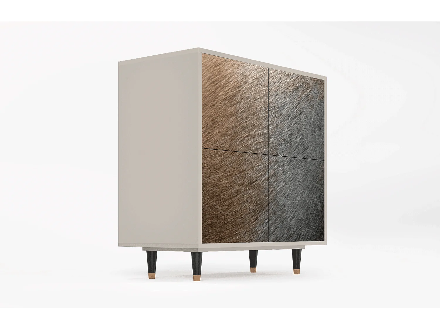 Kredens - 94x96x48 cm - BS3 - Peanut Hair, Piaskowy