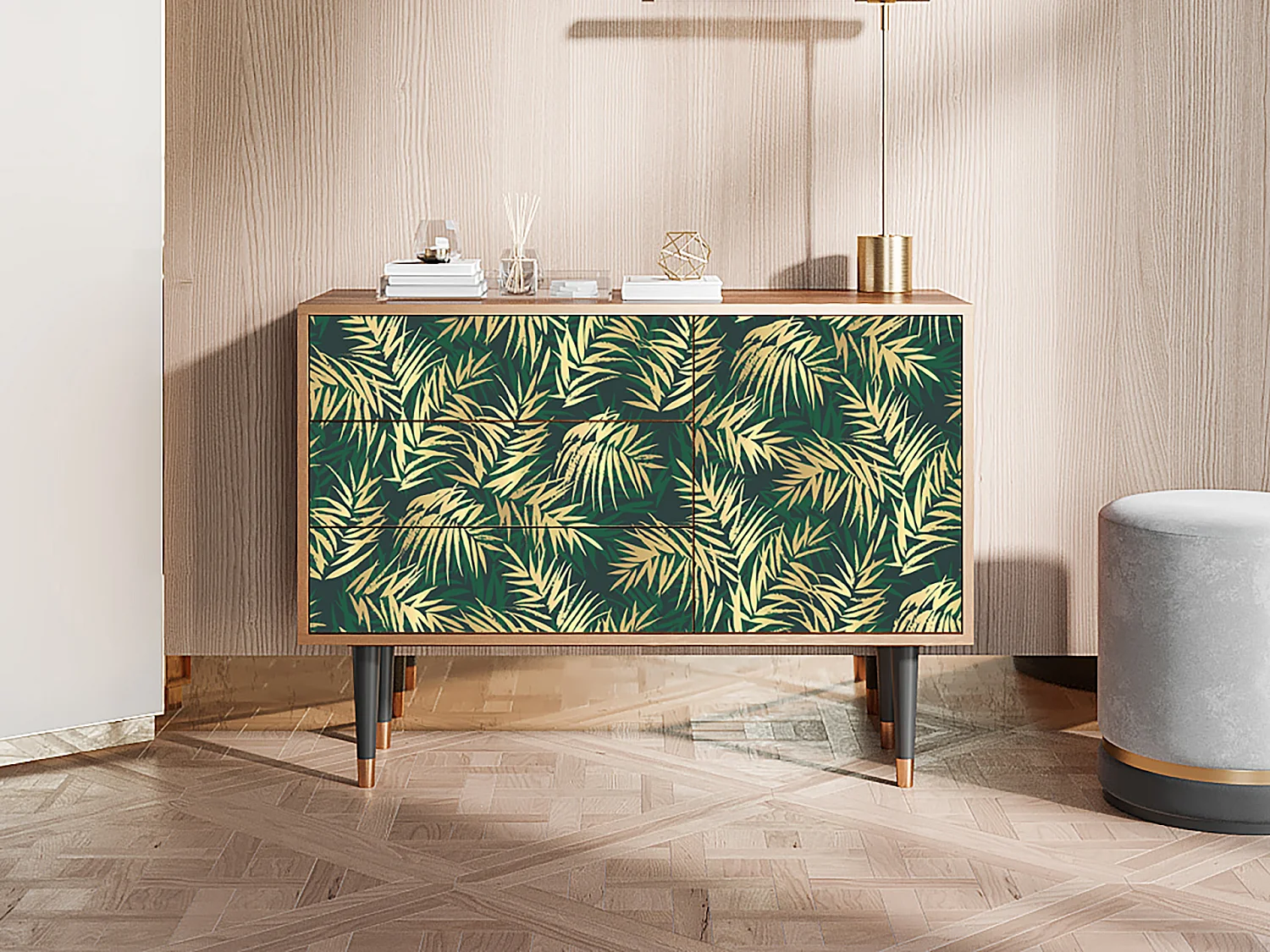 Credenza - 115х84х41 cm - S3 - Sunny Palm Tree, Noce