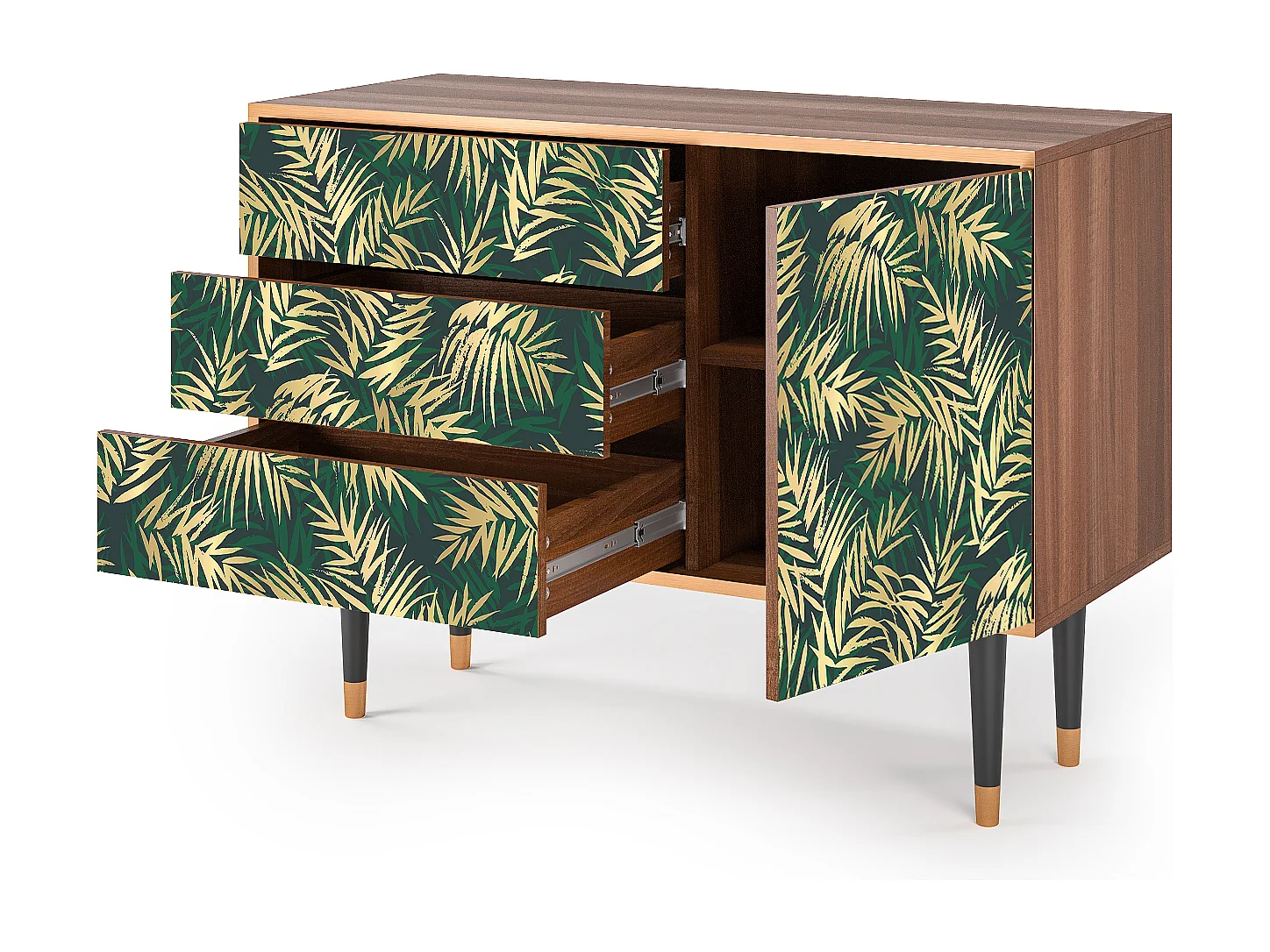 Credenza - 115х84х41 cm - S3 - Sunny Palm Tree, Noce