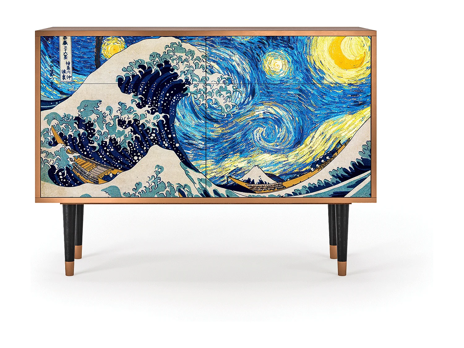 Buffet - 115x85x48 cm - BS4 - Great Wave, Noyer