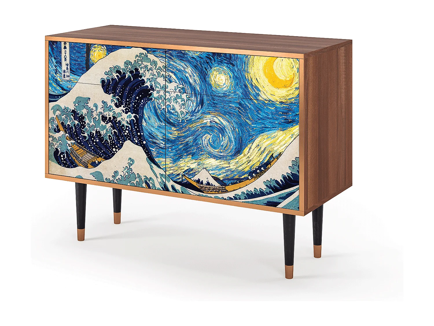 Buffet - 115x85x48 cm - BS4 - Great Wave, Noyer