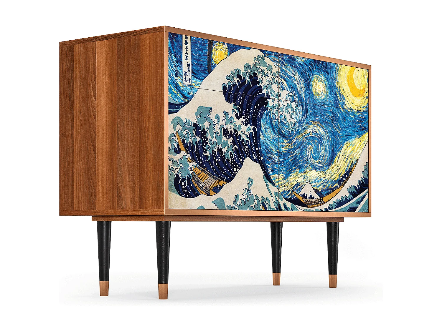 Buffet - 115x85x48 cm - BS4 - Great Wave, Noyer