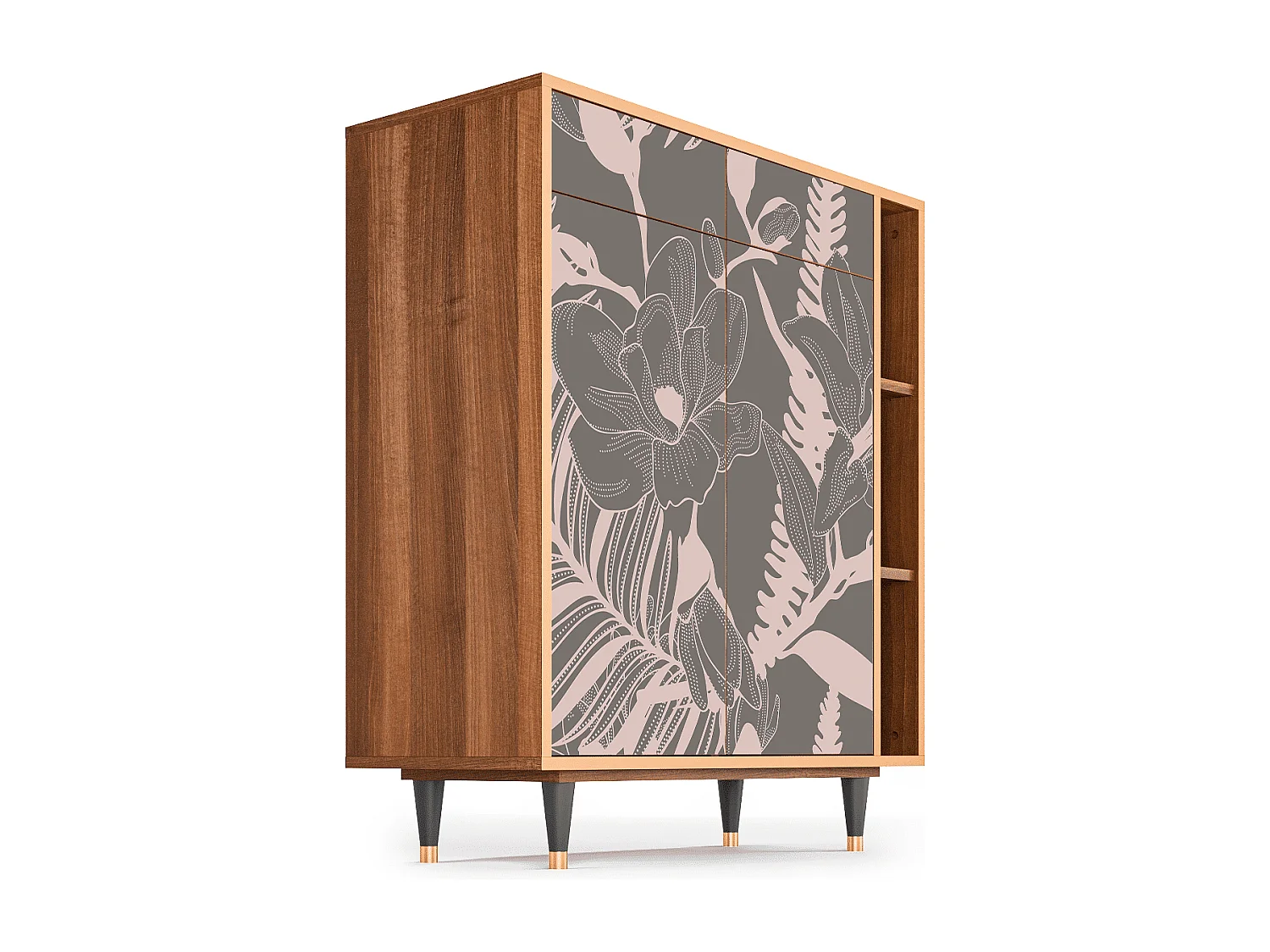 Buffet - 96х110х41 cm - BS6 - Issabelline Flower, Noyer