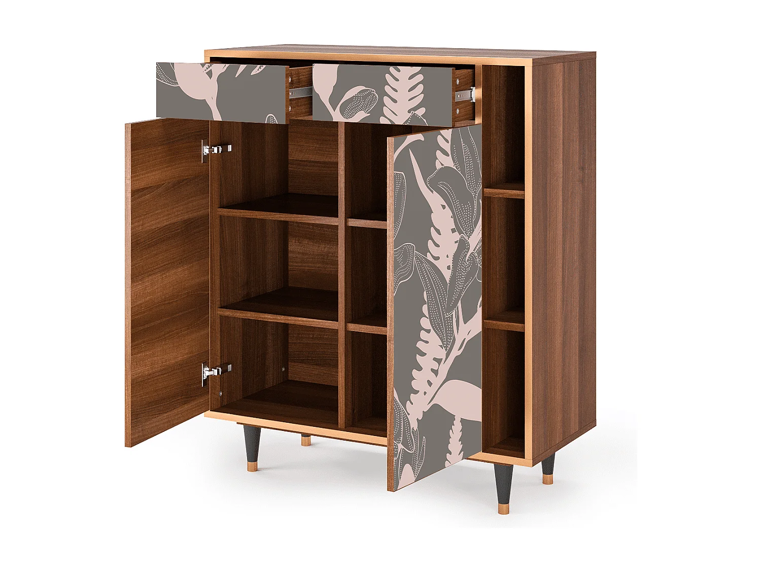 Buffet - 96х110х41 cm - BS6 - Issabelline Flower, Noyer