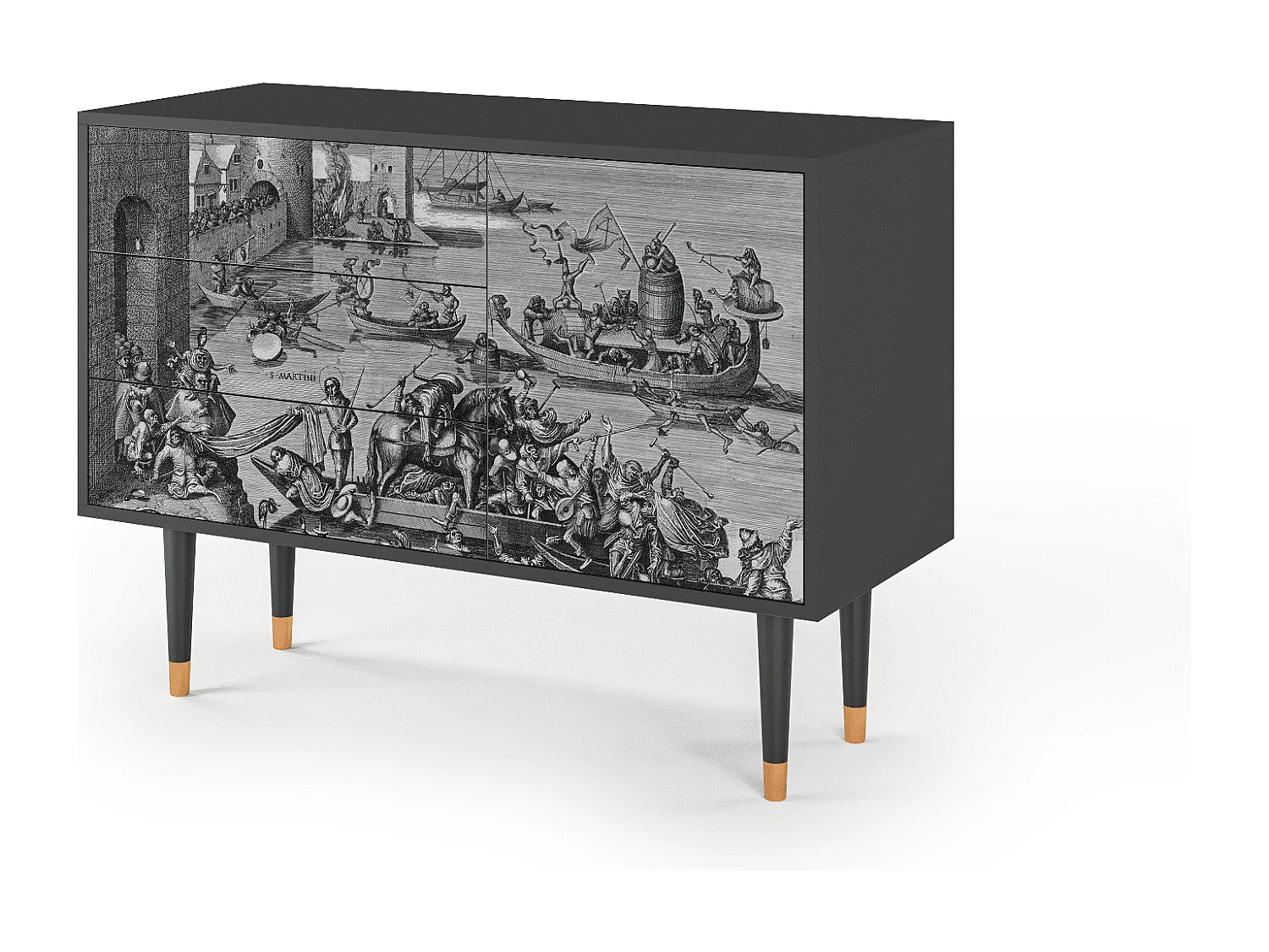 Sideboard - 115х84х41 cm - S3 - Saint Martin, Anthrazit