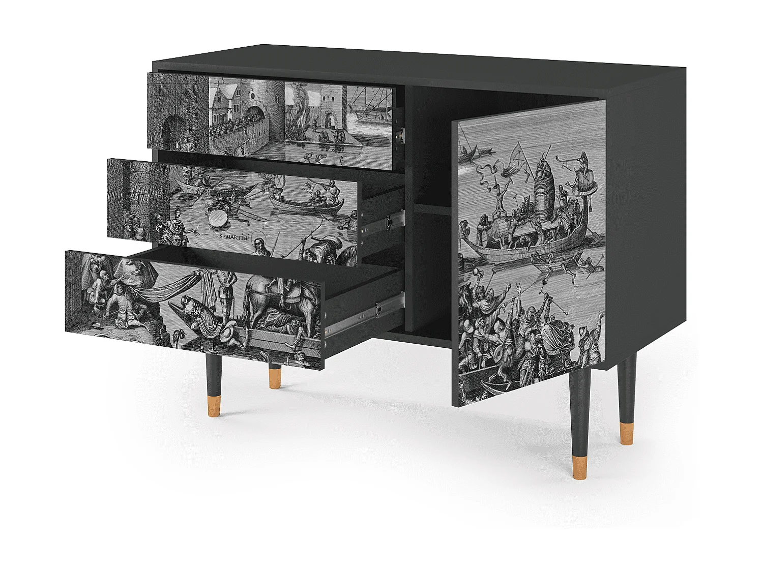 Buffet - 115х84х41 cm - S3 - Saint Martin, Anthracite
