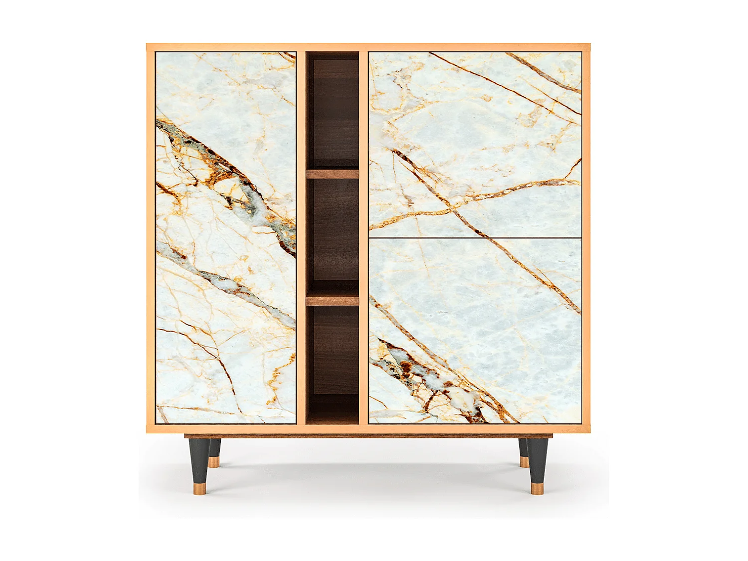 Credenza - 94х96х41 cm - BS5 - Sabbiay Marble, Noce