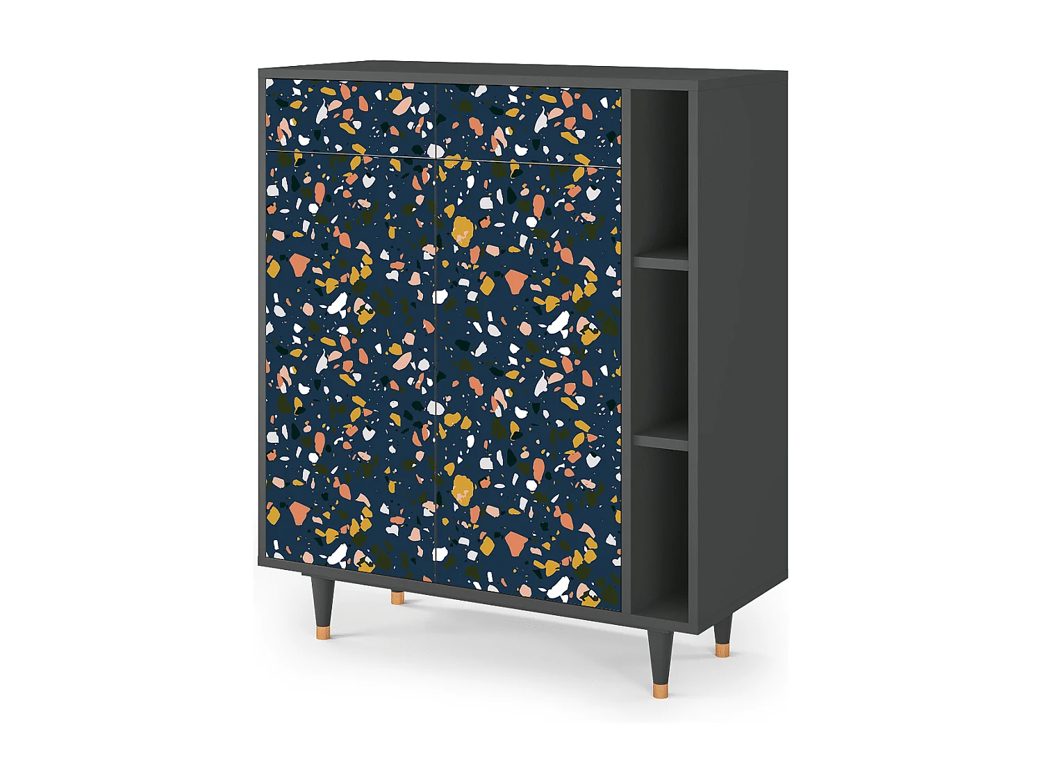 Kredens - 96х110х41 cm - BS6 - Night Sky Langhterns, Antracyt