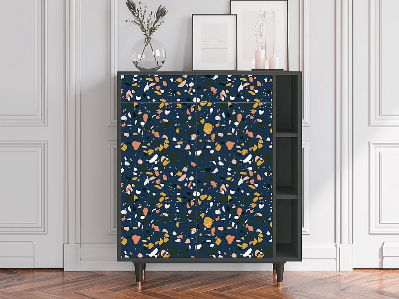 Kredens - 96х110х41 cm - BS6 - Night Sky Langhterns, Antracyt