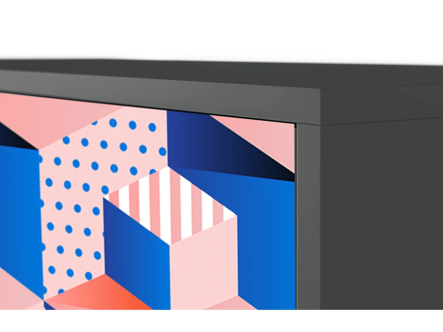 Buffet - 115х84х41 cm - S3 - Pinky Squares, Anthracite