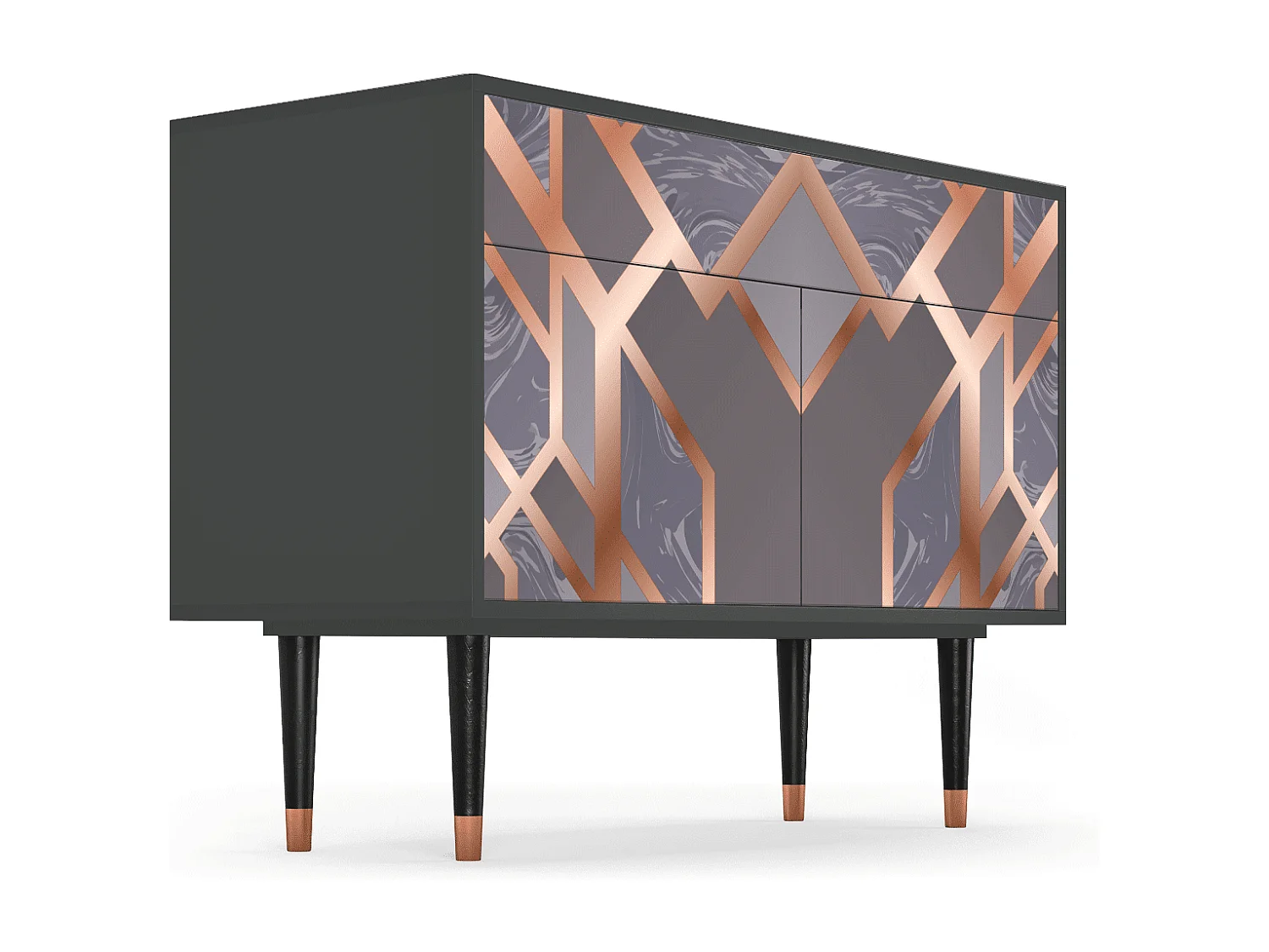 Buffet - 115x85x48 cm - BS4 - Taupe Anatomy, Anthracite