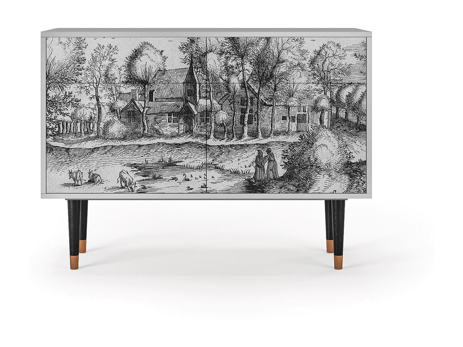 Aparador - 115x85x48 cm - BS4 - A Pond, Cinza