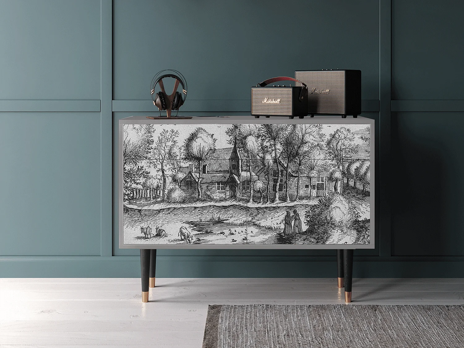 Buffet - 115x85x48 cm - BS4 - A Pond, Gris