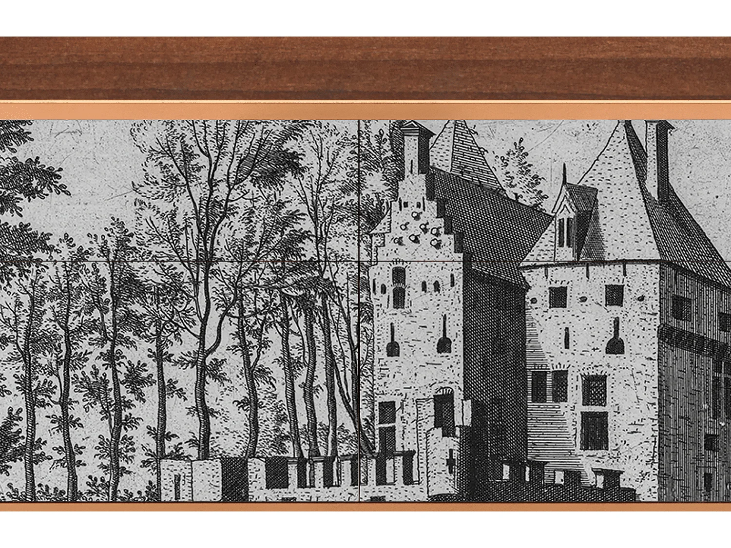 Aparador - 115x85x48 cm - BS4 - Castle with Bridge, Nogueira