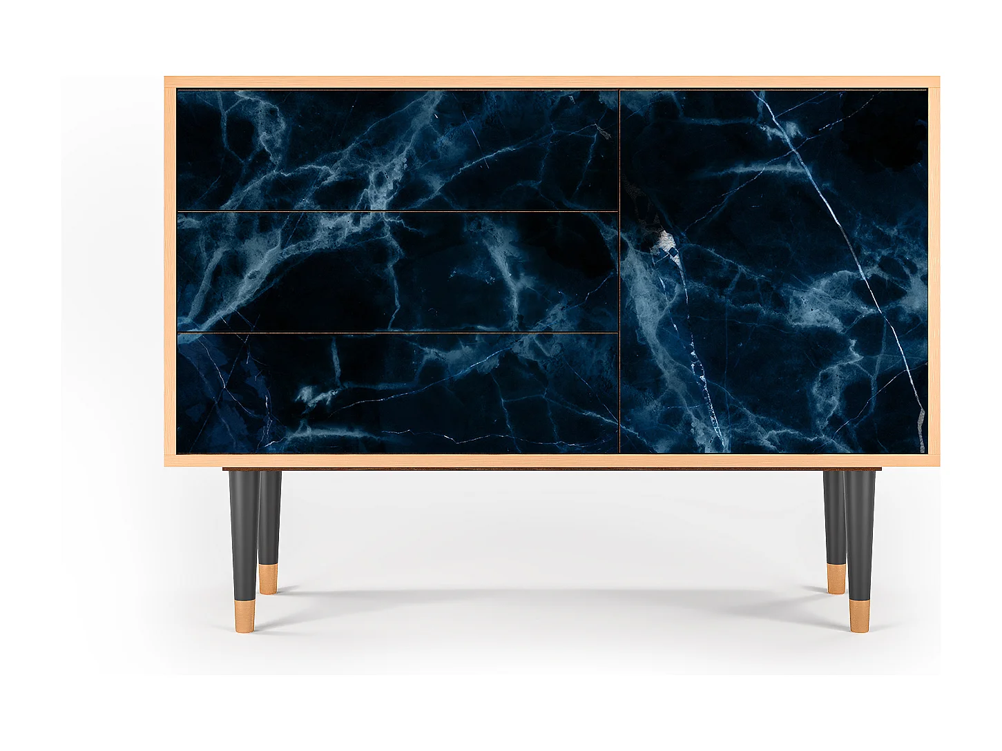 Kredens - 115х84х41 cm - S3 - Deep Ocean, Orzech