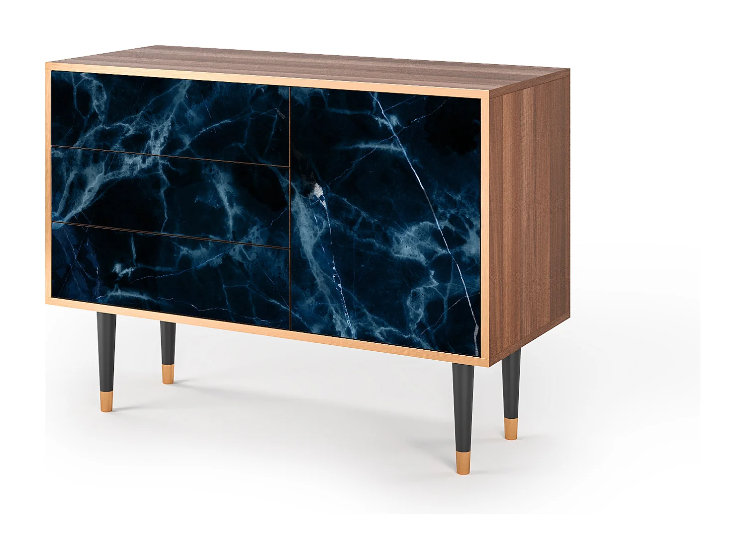 Kredens - 115х84х41 cm - S3 - Deep Ocean, Orzech