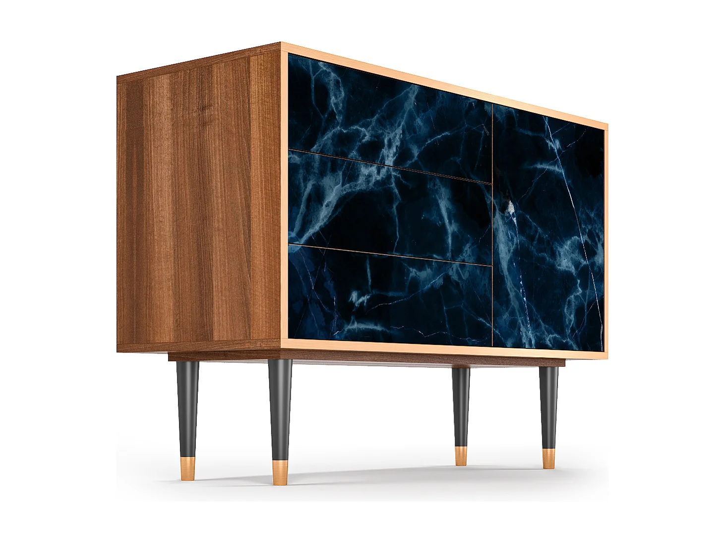 Kredens - 115х84х41 cm - S3 - Deep Ocean, Orzech