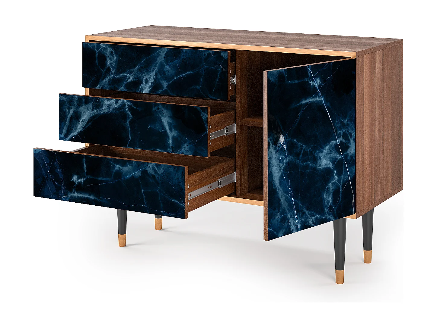 Buffet - 115х84х41 cm - S3 - Deep Ocean, Noyer