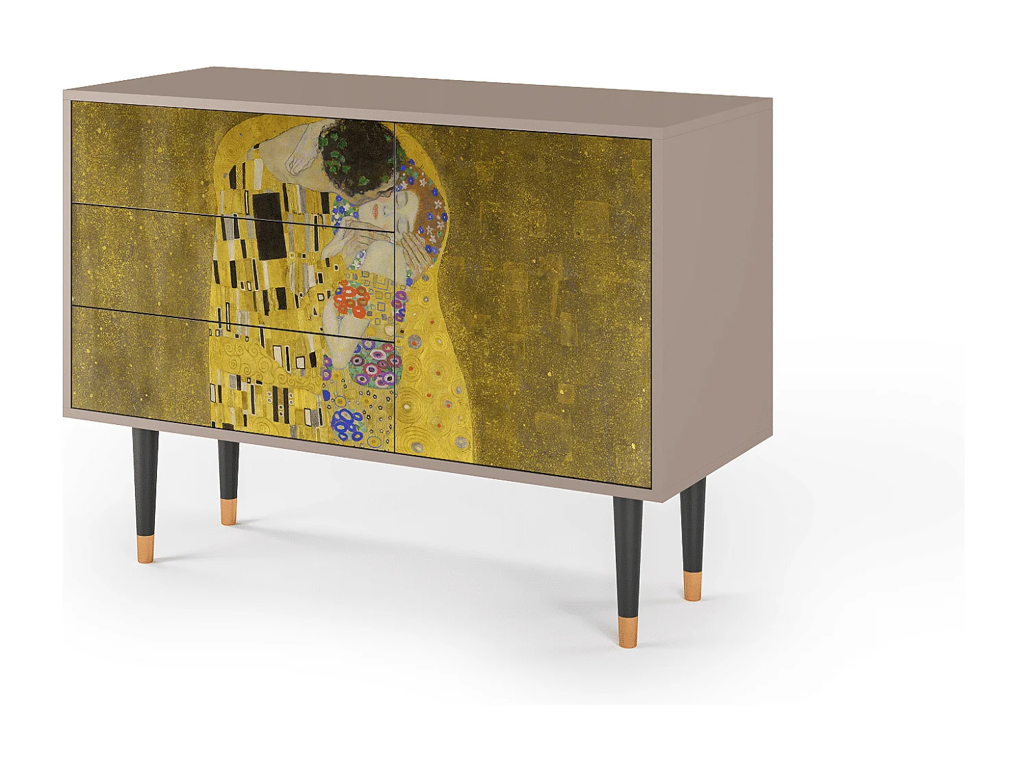 Aparador - 115х84х41 cm - S3 - The Kiss by Klimt , Latte