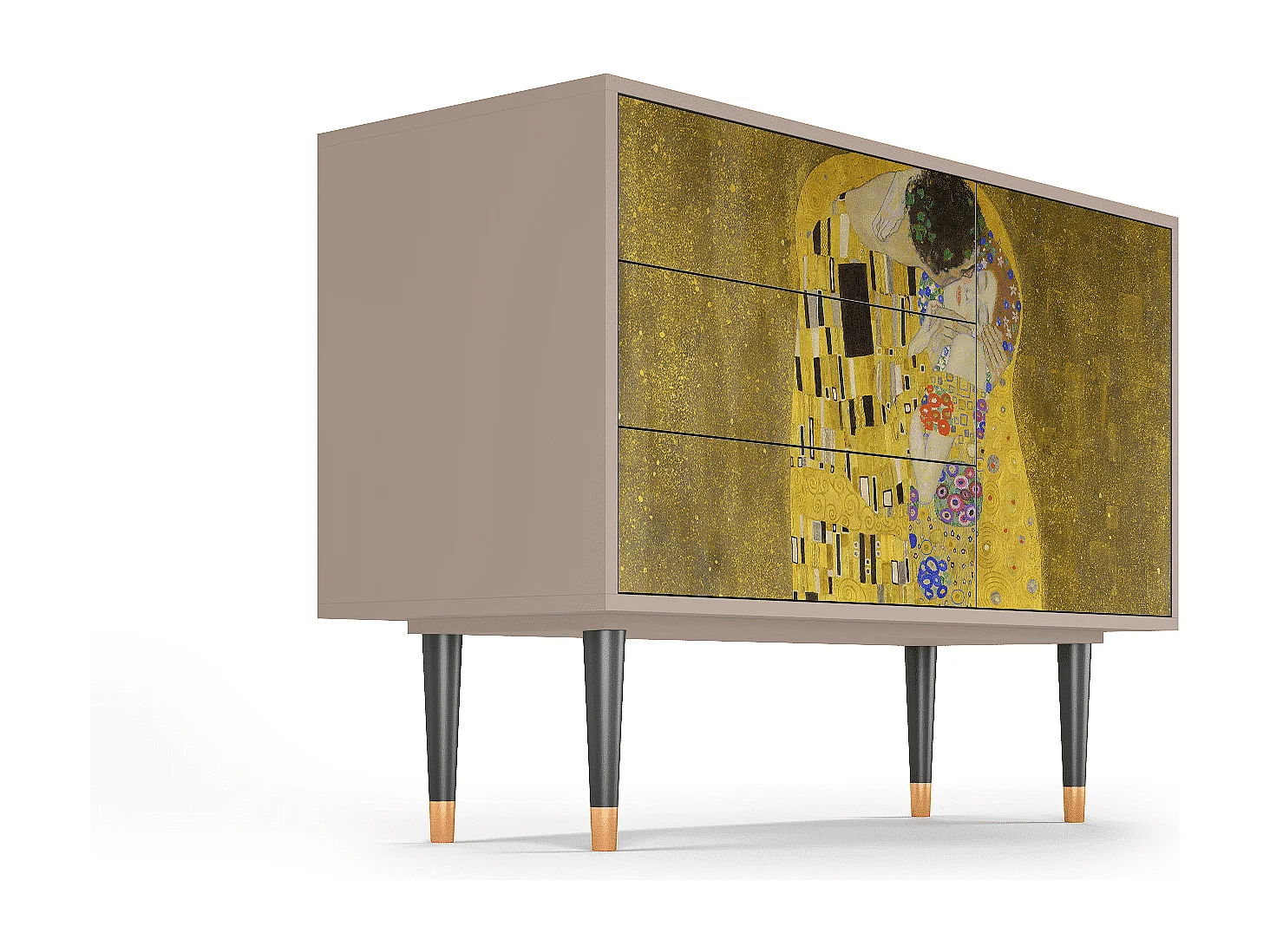 Aparador - 115х84х41 cm - S3 - The Kiss by Klimt , Latte