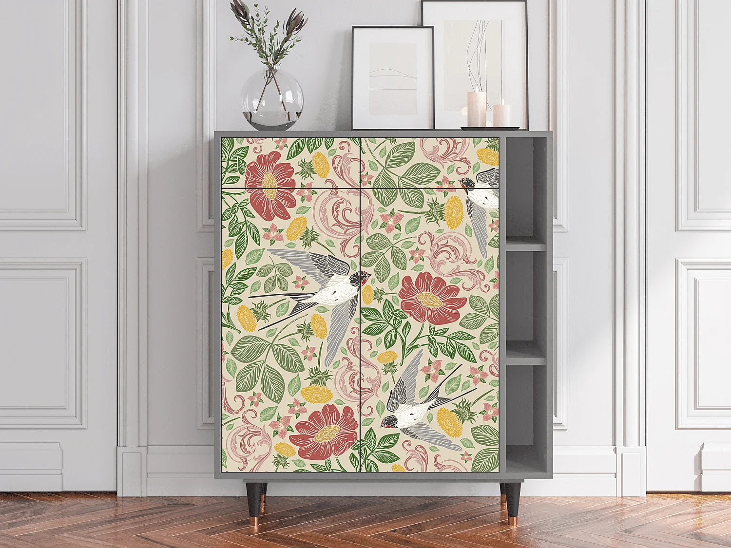 Credenza - 96х110х41 cm - BS6 - Spring Swallow, Grigio