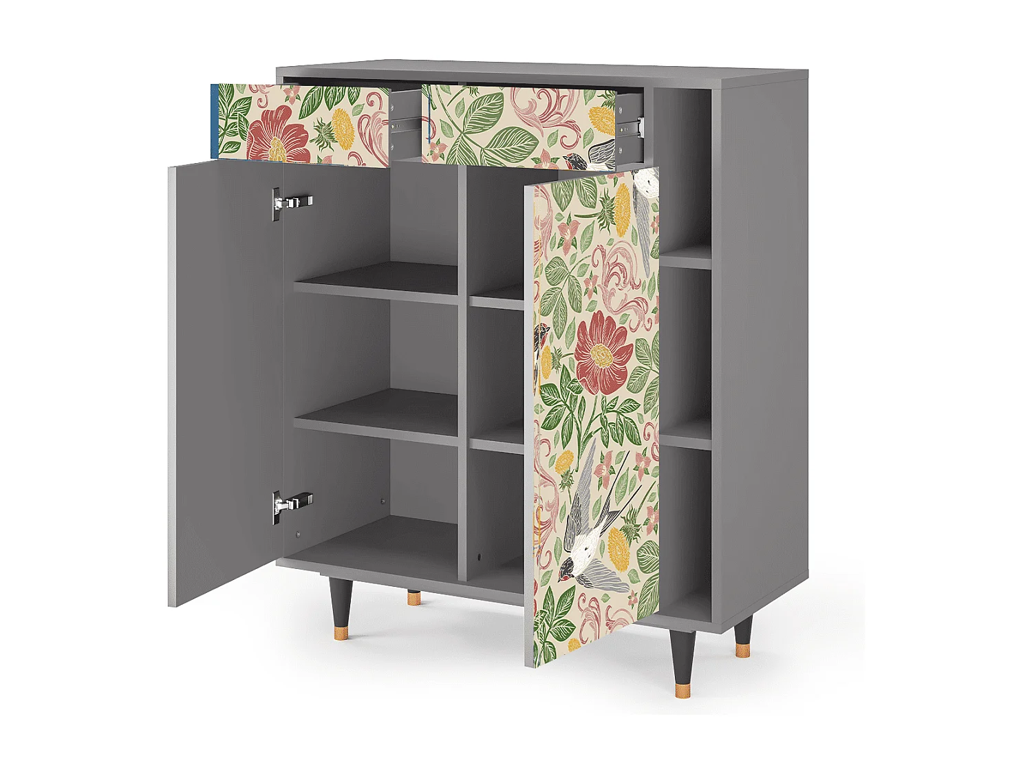 Credenza - 96х110х41 cm - BS6 - Spring Swallow, Grigio