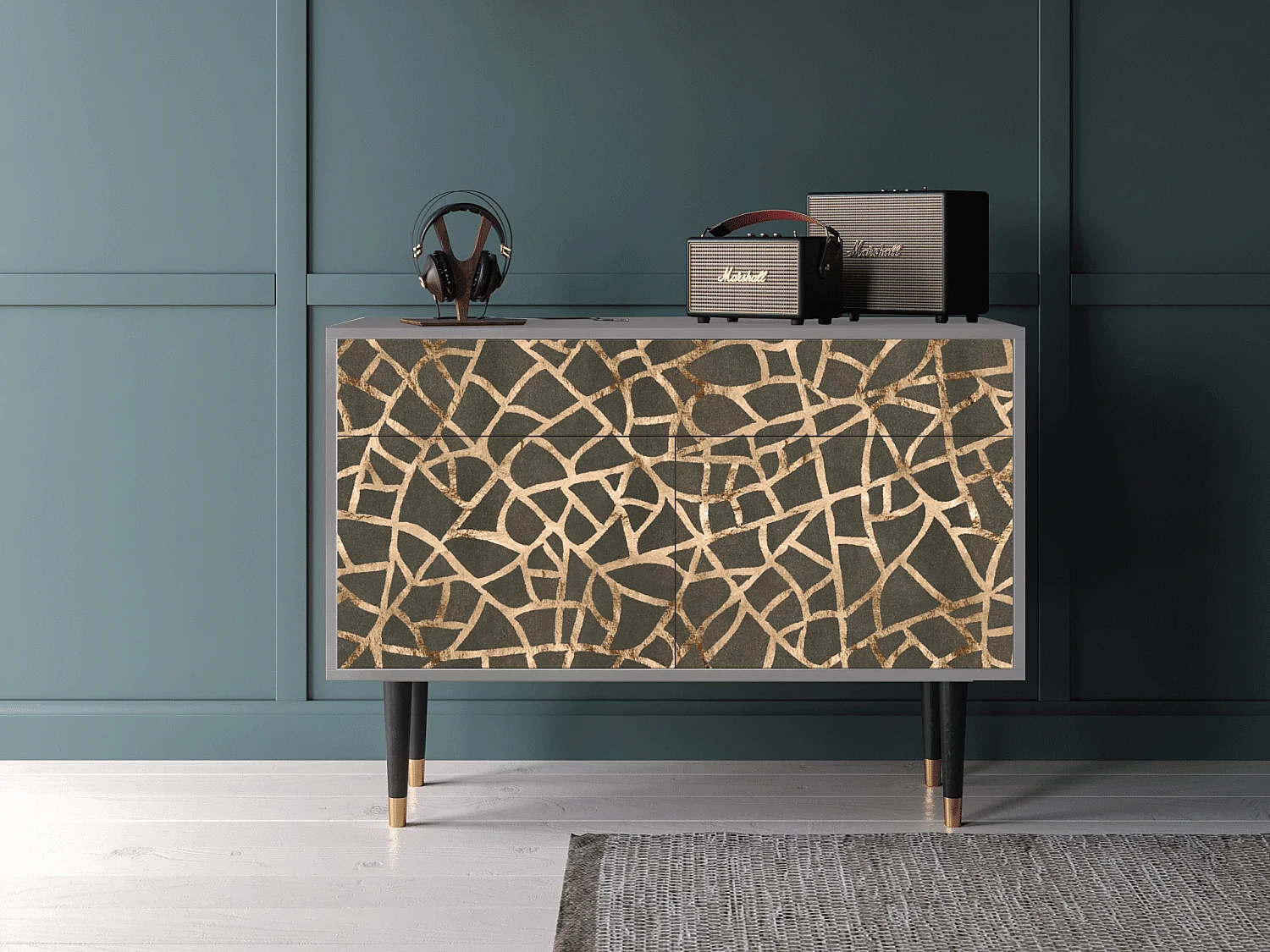 Buffet - 115x85x48 cm - BS4 - Enlarged Leaf, Gris