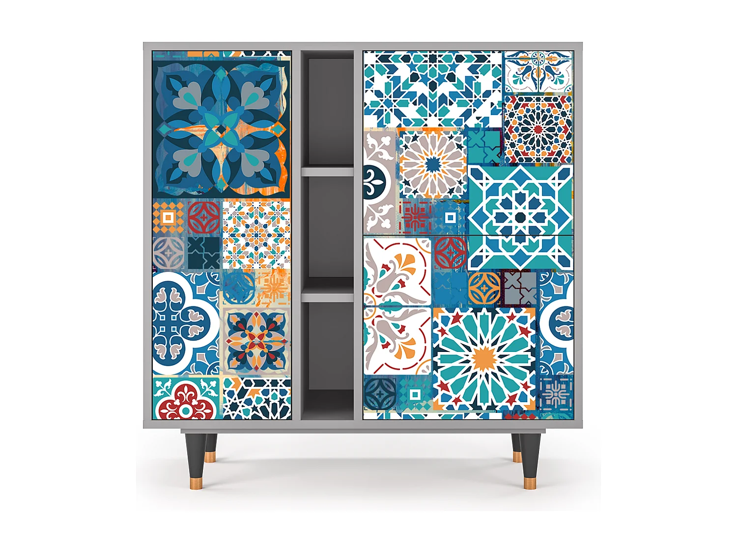 Kredens - 94х96х41 cm - BS5 - Moroccan Market, Szary