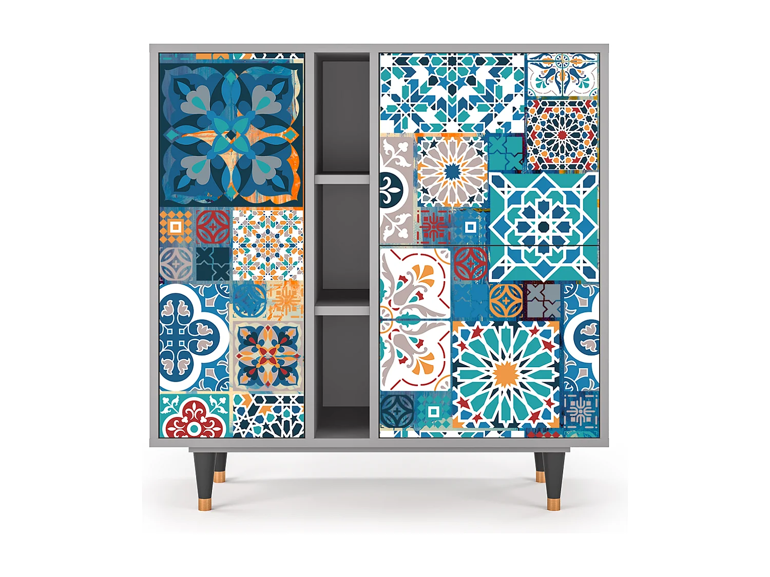 Kredens - 94х96х41 cm - BS5 - Moroccan Market, Szary