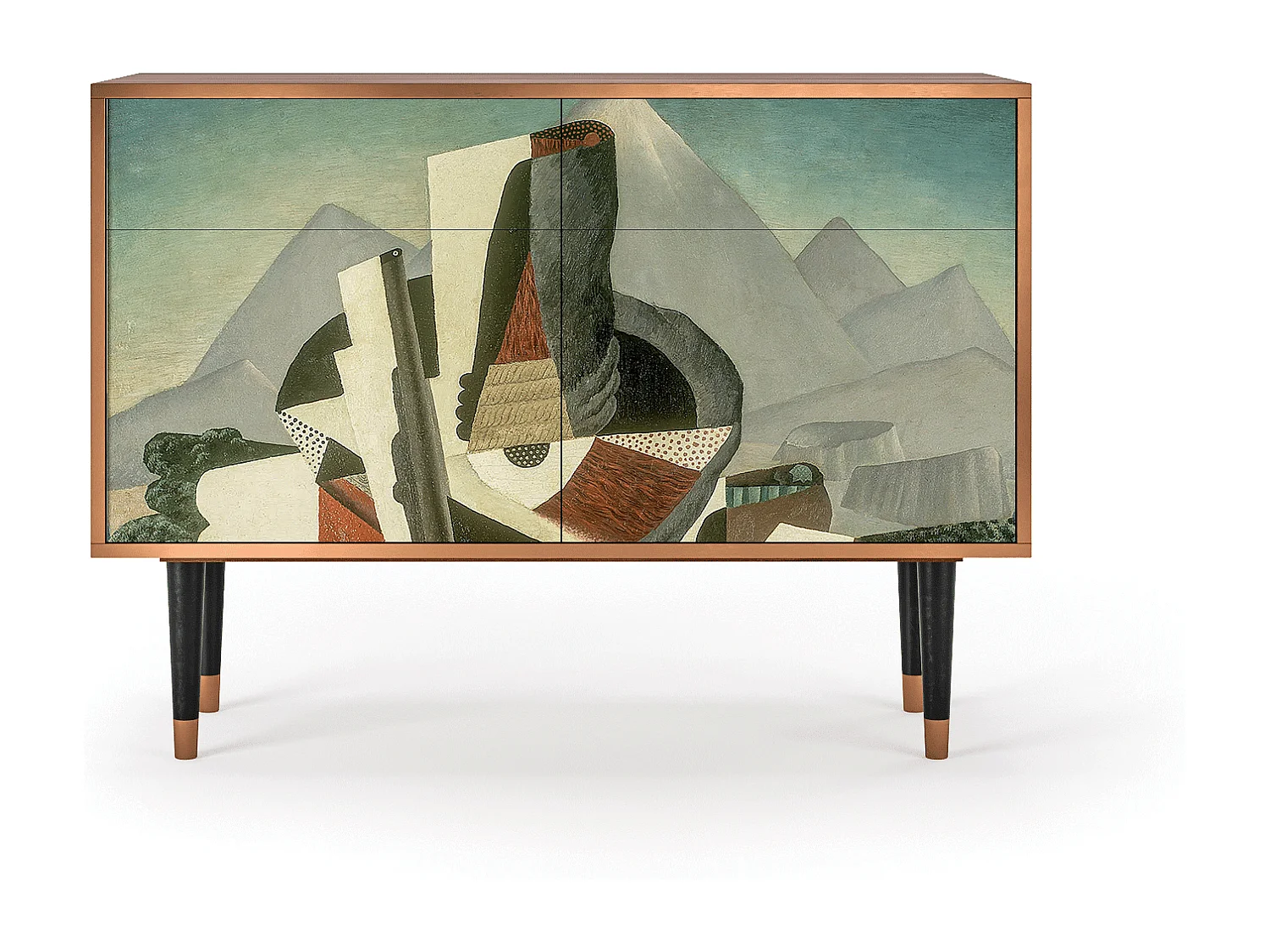 Dressoir - 115x85x48 cm - BS4 - The Cubist Paintings , Walnoot