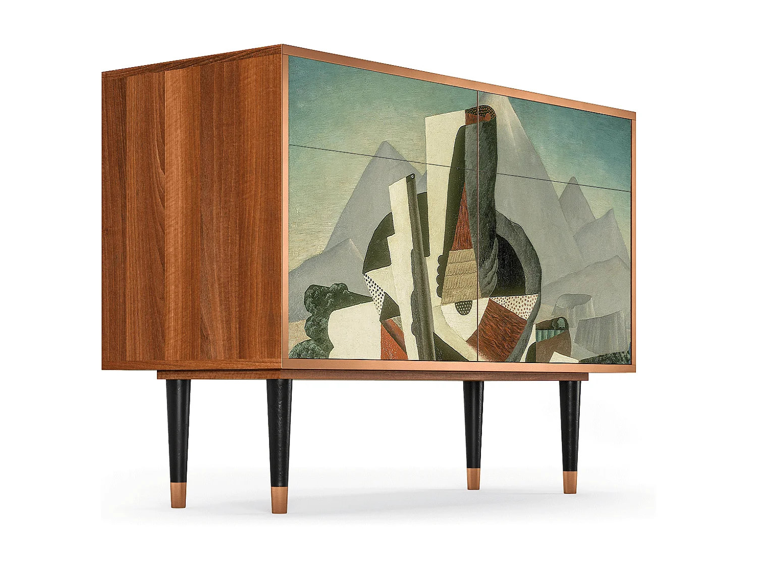 Dressoir - 115x85x48 cm - BS4 - The Cubist Paintings , Walnoot