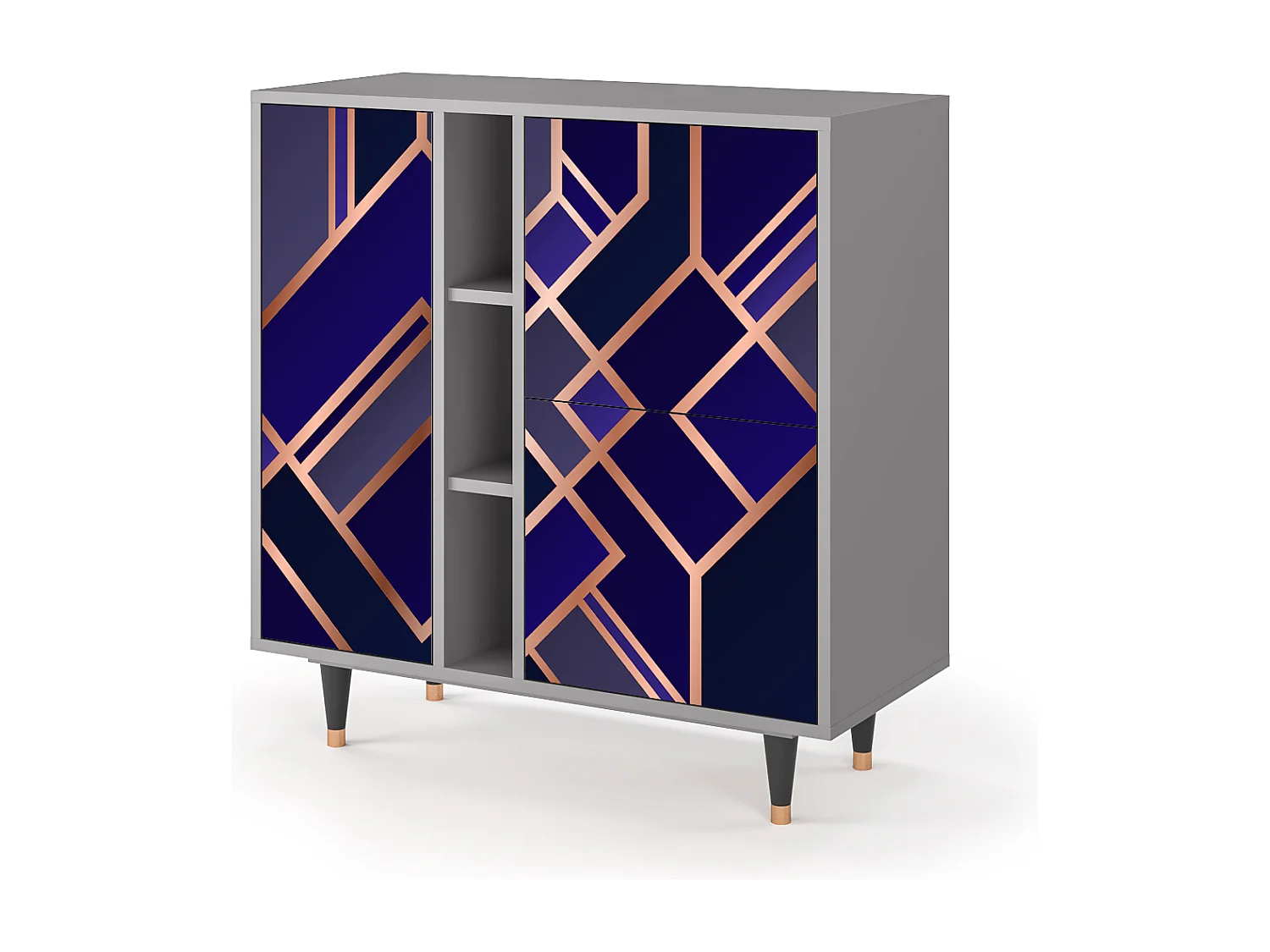 Aparador - 94х96х41 cm - BS5 - Aquamarine Getsby, Gris