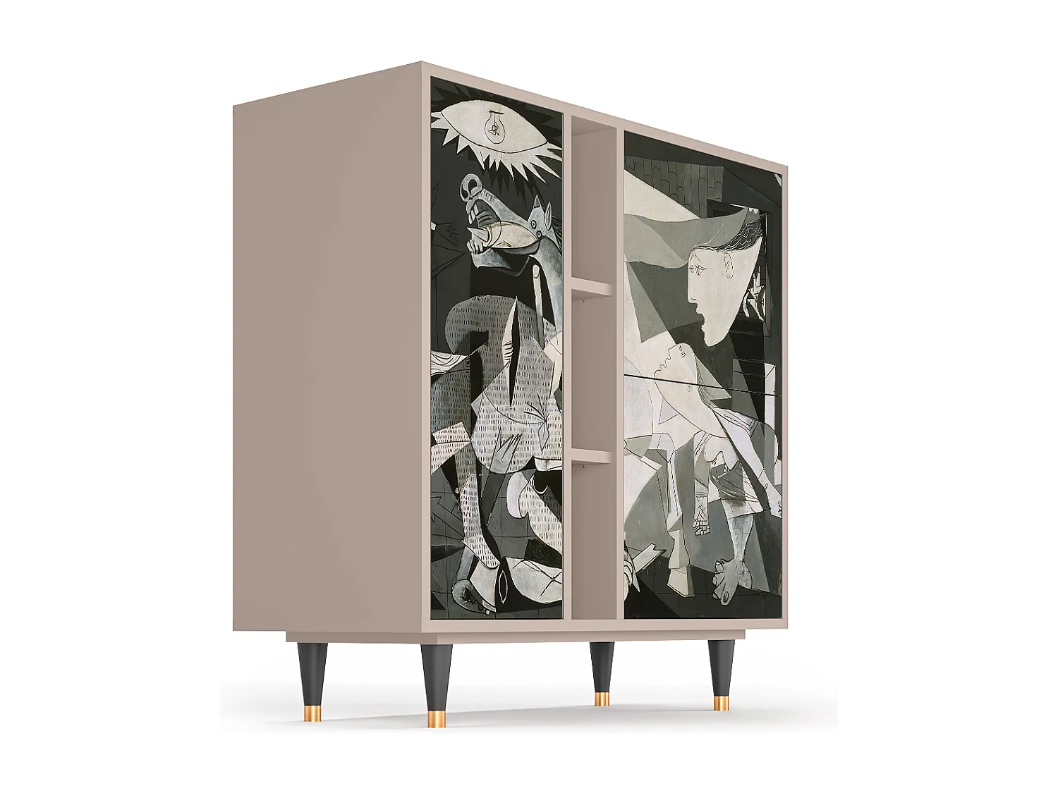 Kredens - 94х96х41 cm - BS5 - Guernica by Picasso, Latte