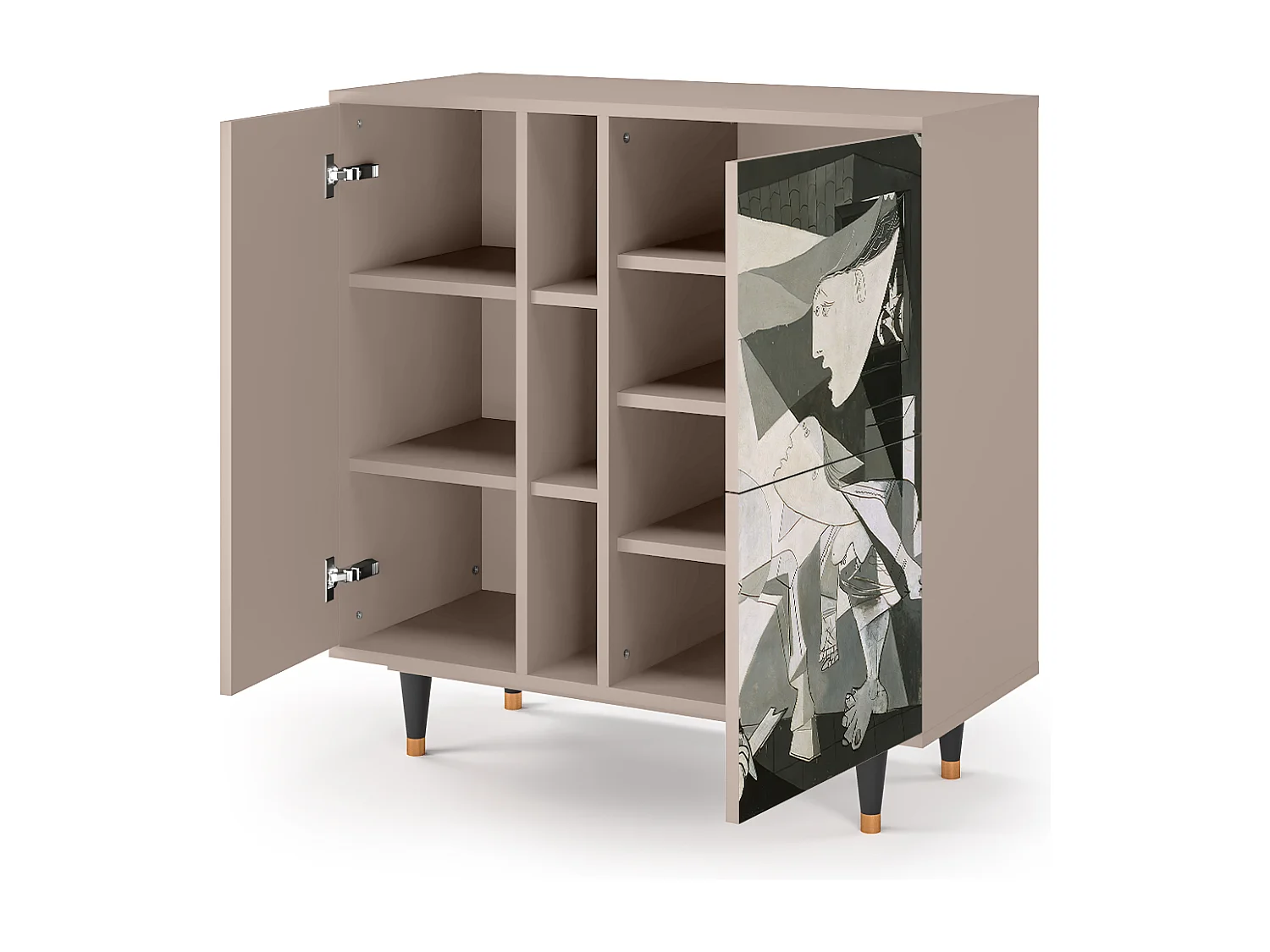 Kredens - 94х96х41 cm - BS5 - Guernica by Picasso, Latte