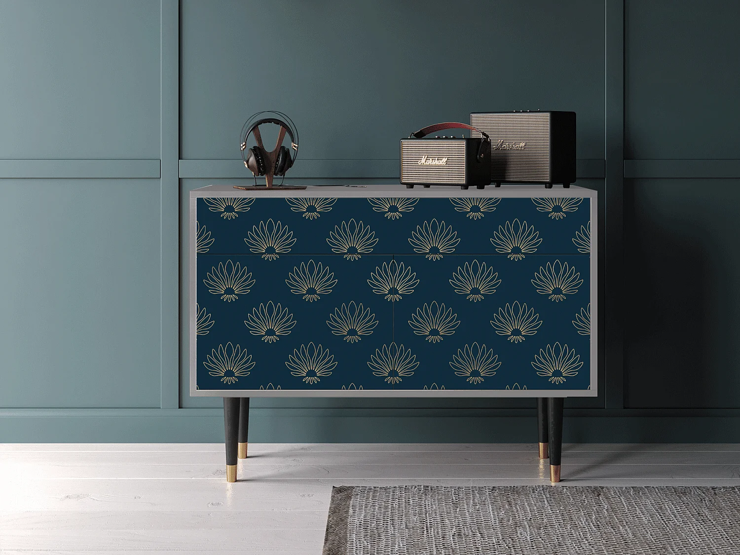 Buffet - 115x85x48 cm - BS4 - Blue Lotus, Gris