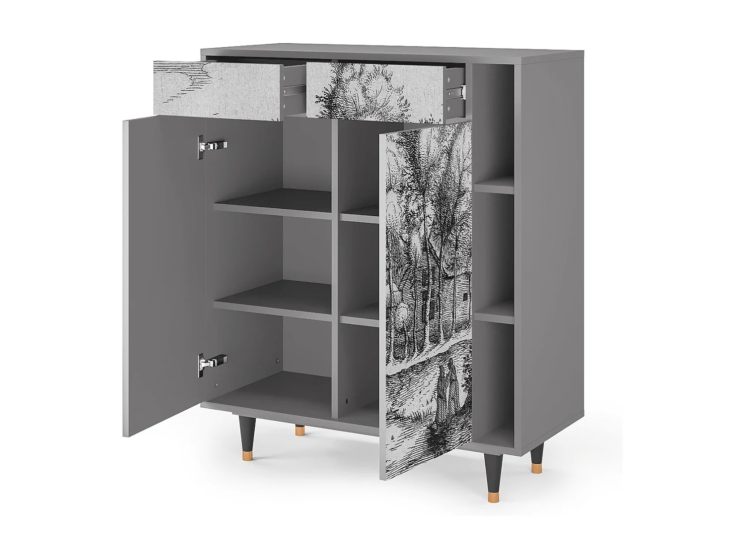 Buffet - 96х110х41 cm - BS6 - A Pond, Gris