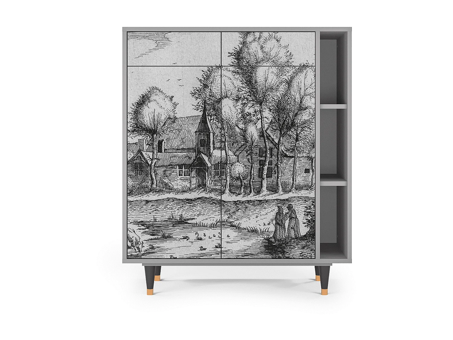 Buffet - 96х110х41 cm - BS6 - A Pond, Gris