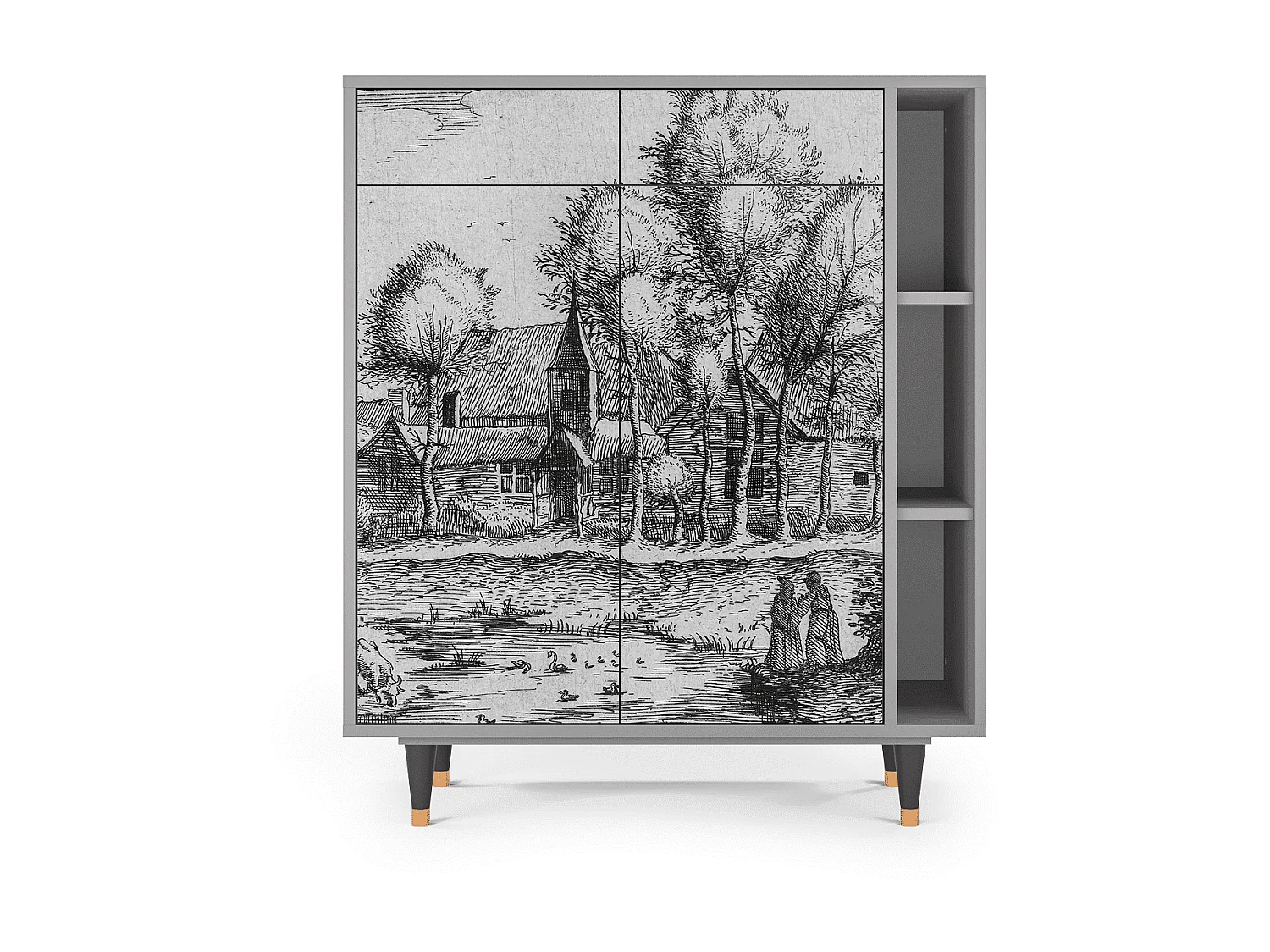 Buffet - 96х110х41 cm - BS6 - A Pond, Gris