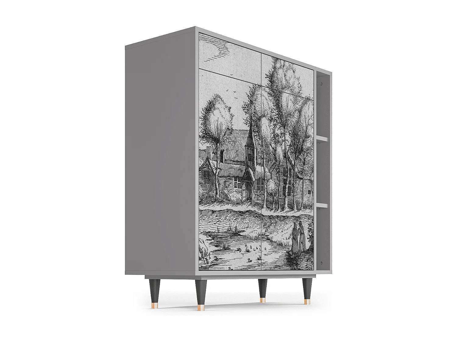 Buffet - 96х110х41 cm - BS6 - A Pond, Gris