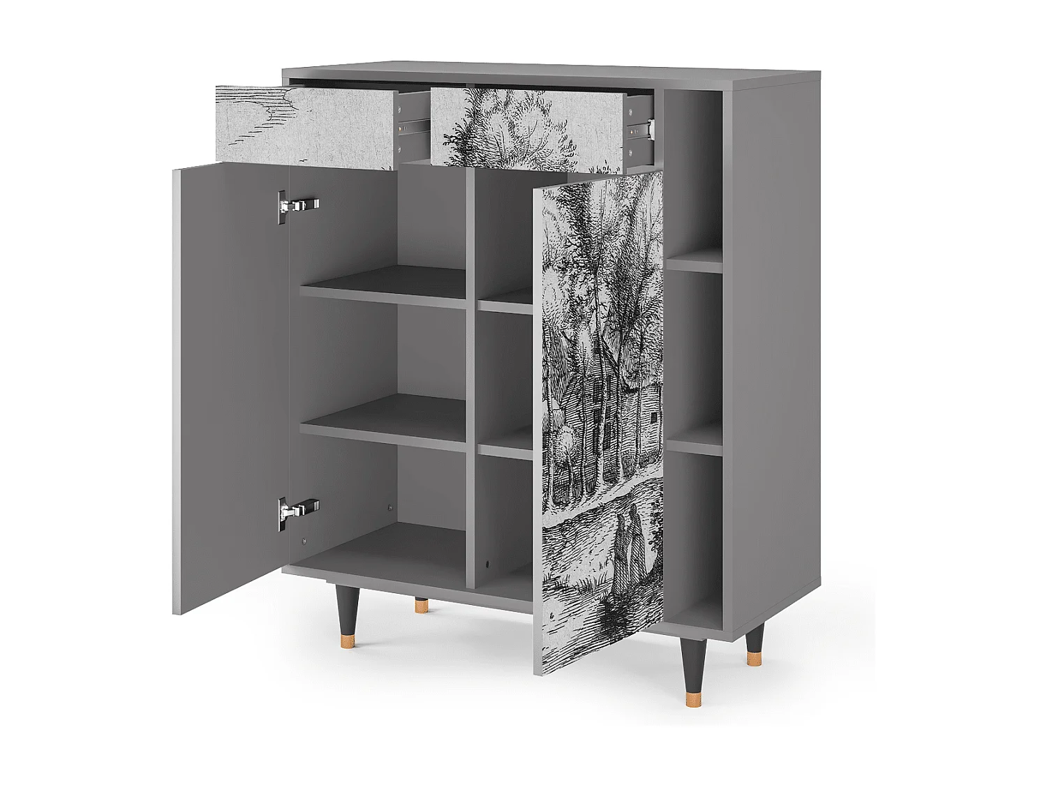 Buffet - 96х110х41 cm - BS6 - A Pond, Gris