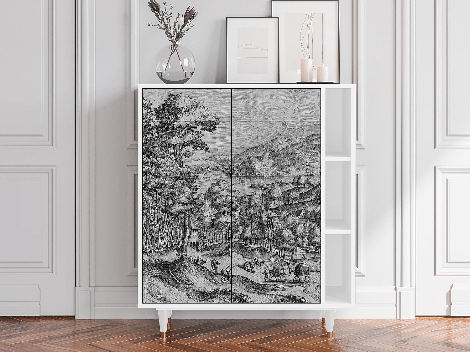 Aparador - 96х110х41 cm - BS6 - Rusticorum, Branco