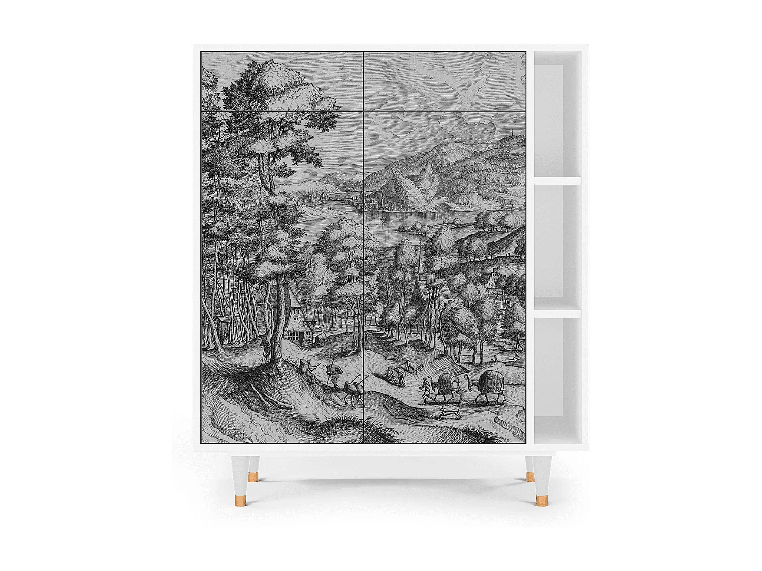 Aparador - 96х110х41 cm - BS6 - Rusticorum, Branco