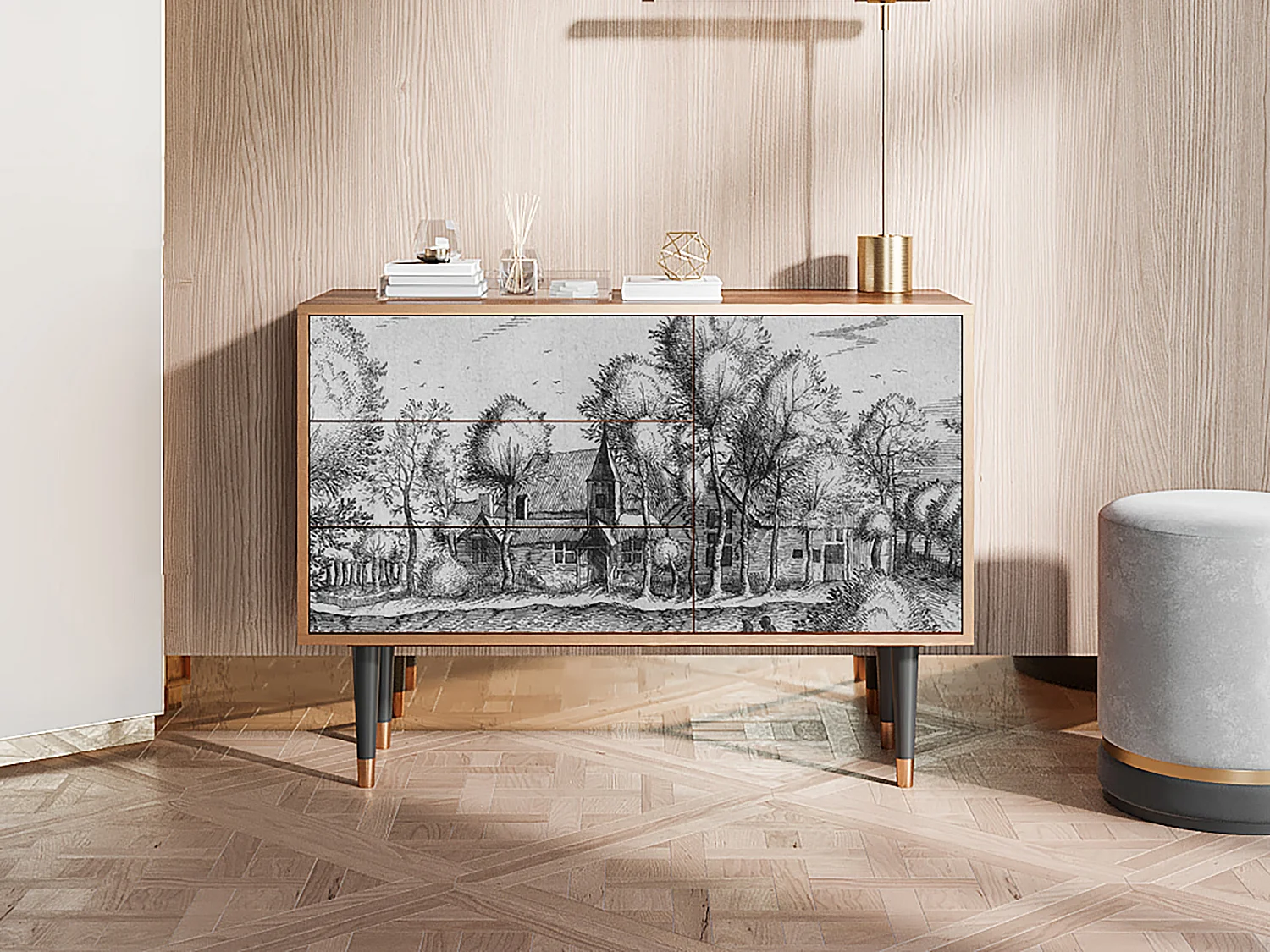 Kredens - 115х84х41 cm - S3 - A Pond, Orzech