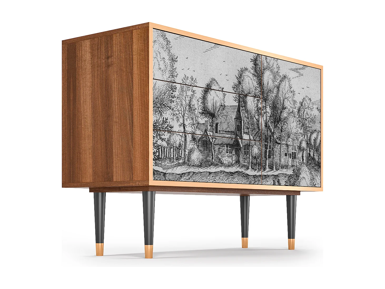 Credenza - 115х84х41 cm - S3 - A Pond, Noce